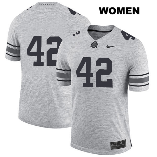 Ohio State Buckeyes Women's Bradley Robinson #42 Gray Authentic Nike No Name College NCAA Stitched Football Jersey GB19O75CF